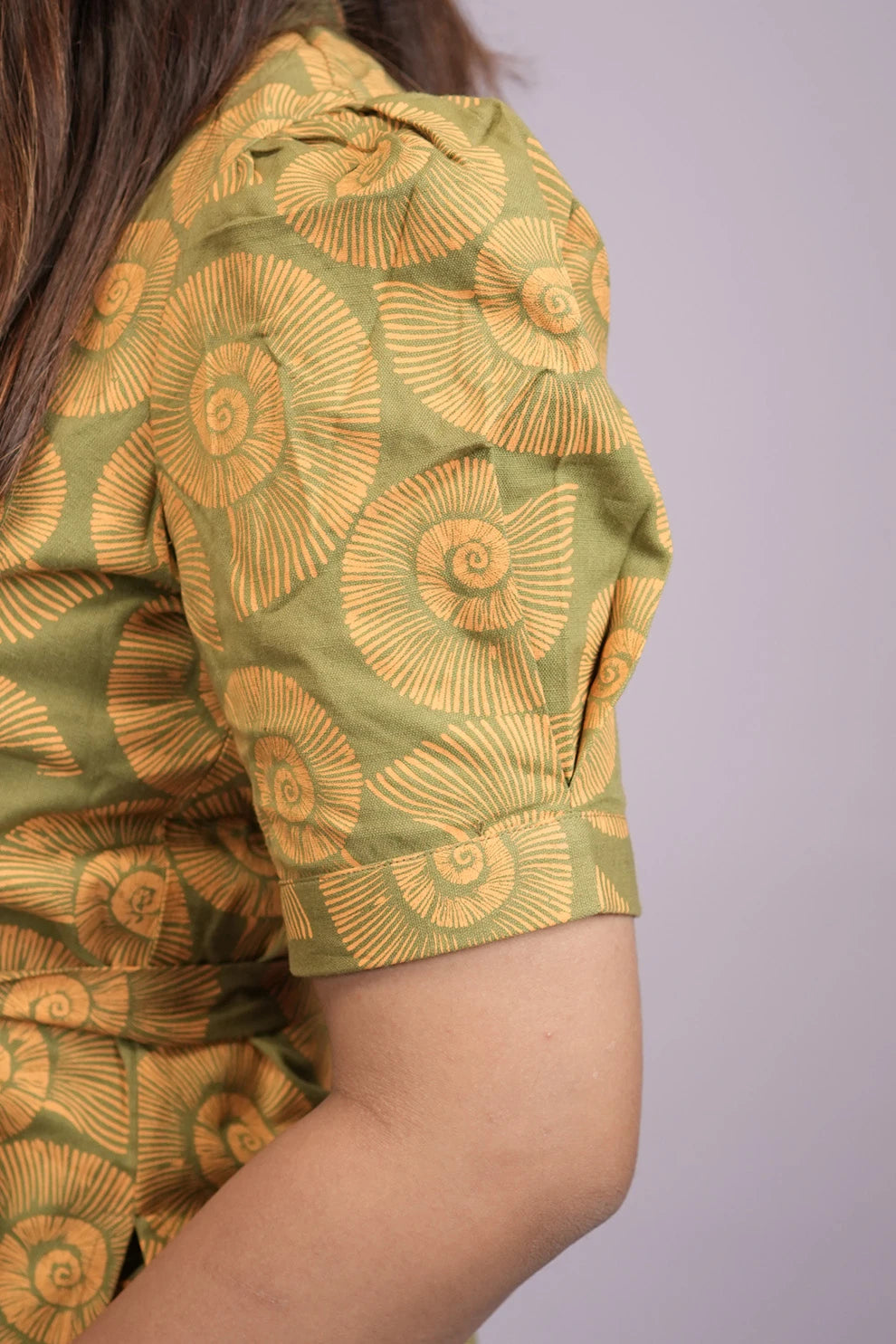 Spiral Bloom Wrap Top