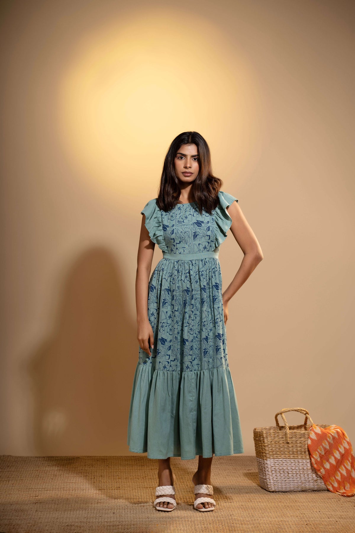 Shore Bloom Ruffle Dress