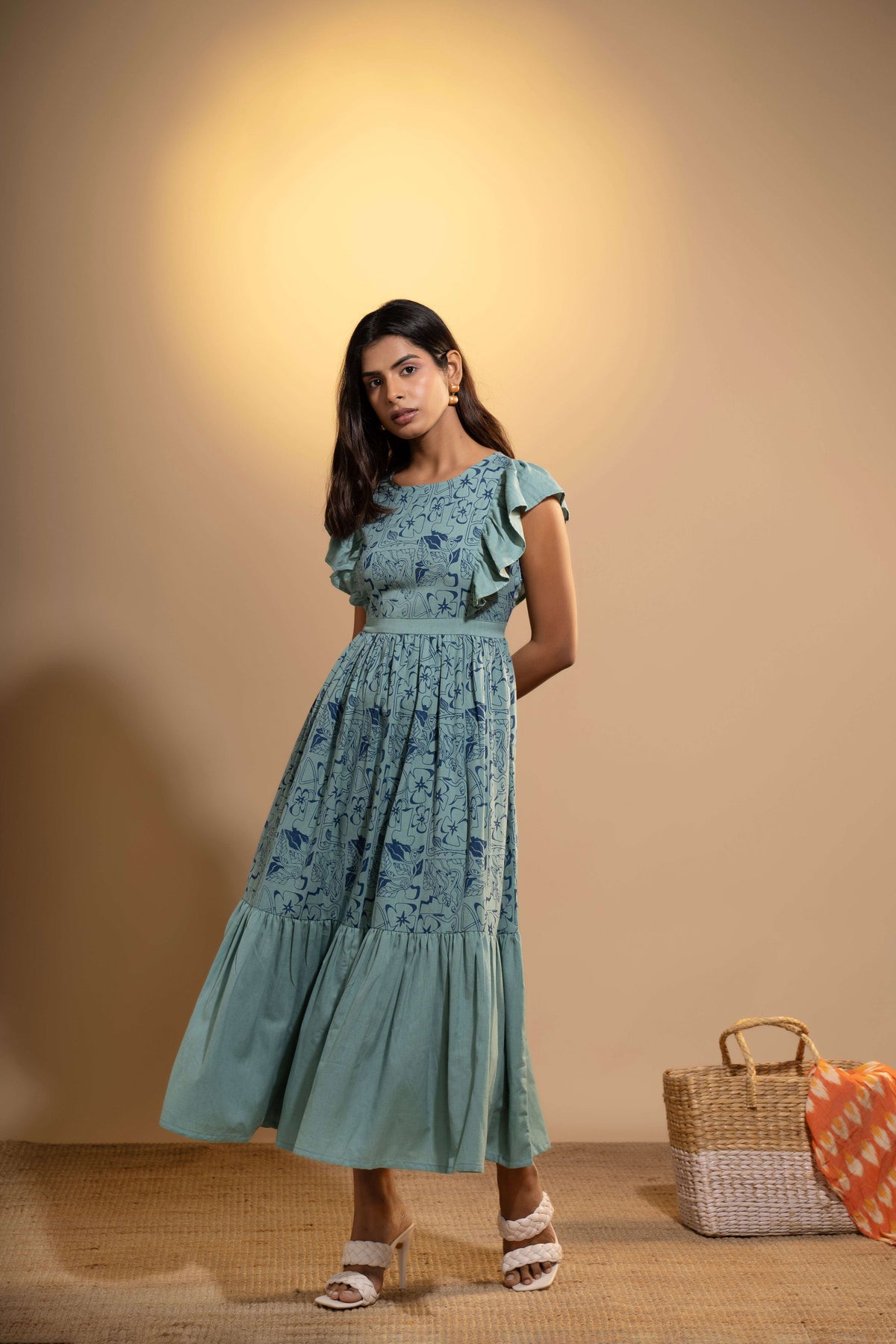 Shore Bloom Ruffle Dress