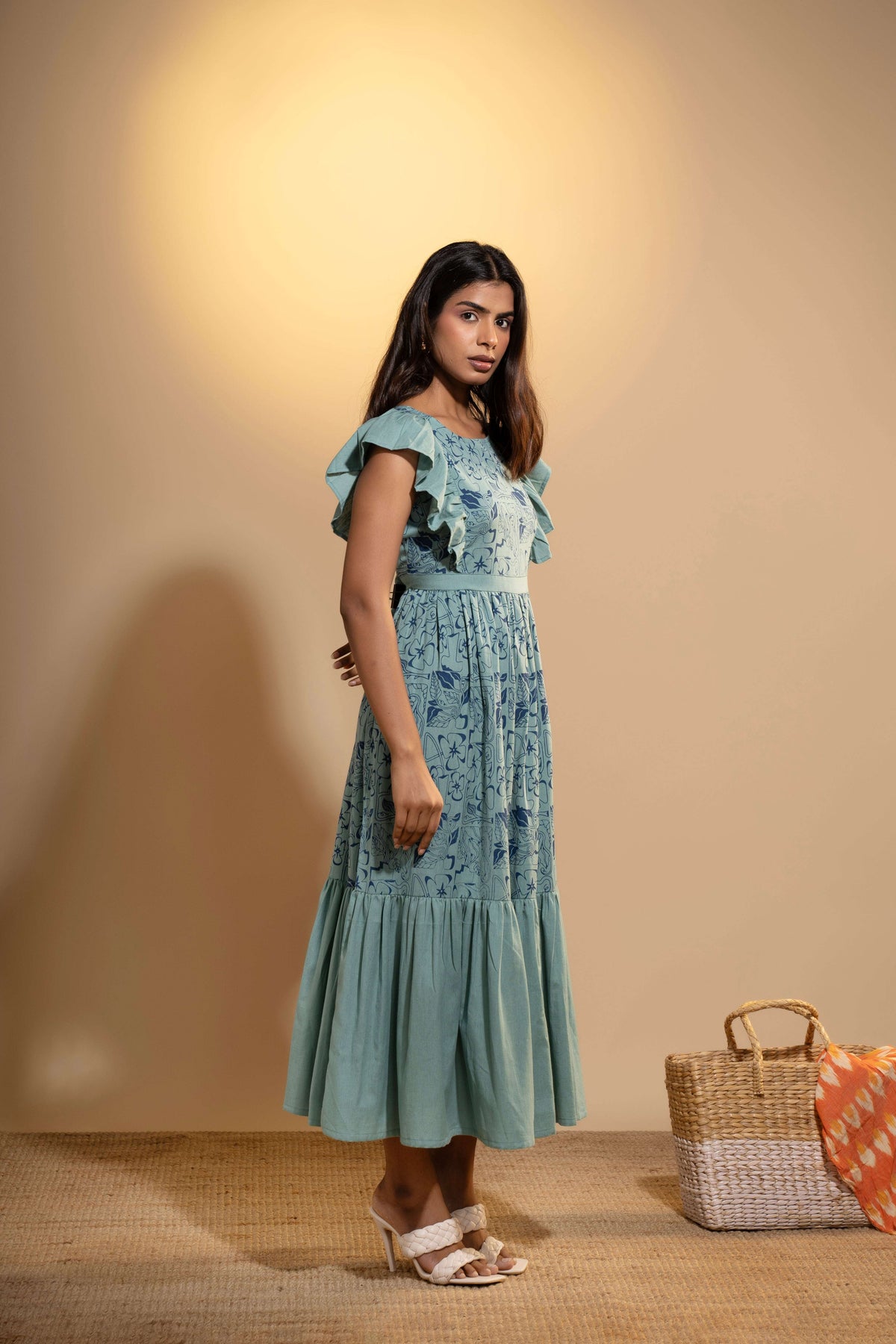 Shore Bloom Ruffle Dress