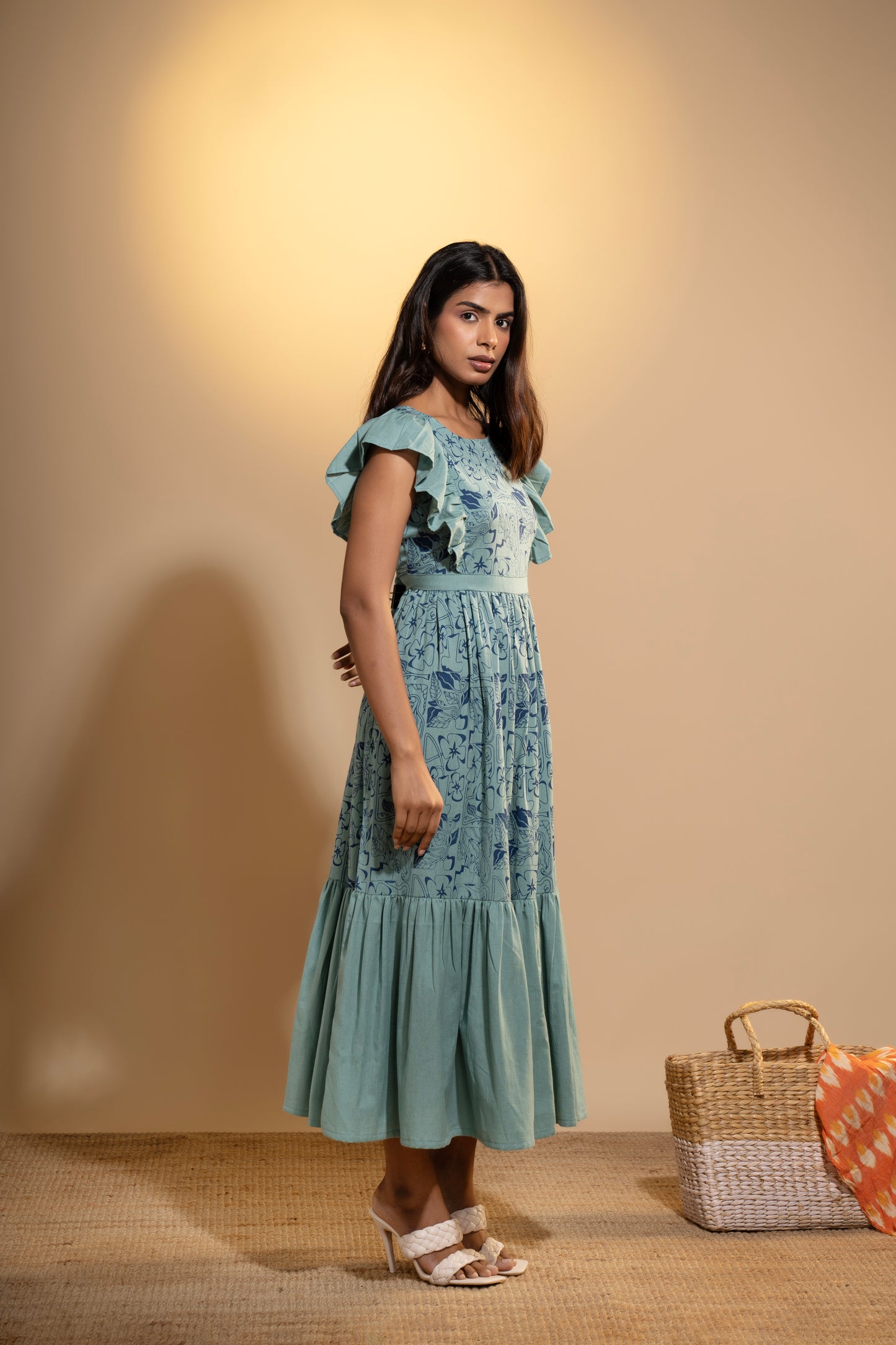 Shore Bloom Ruffle Dress