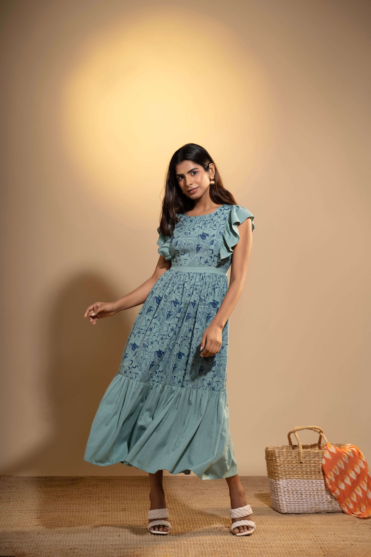Shore Bloom Ruffle Dress
