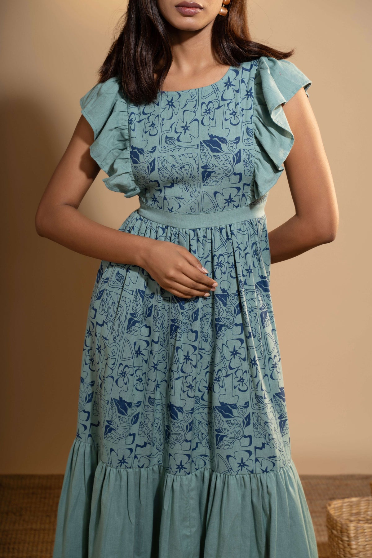 Shore Bloom Ruffle Dress
