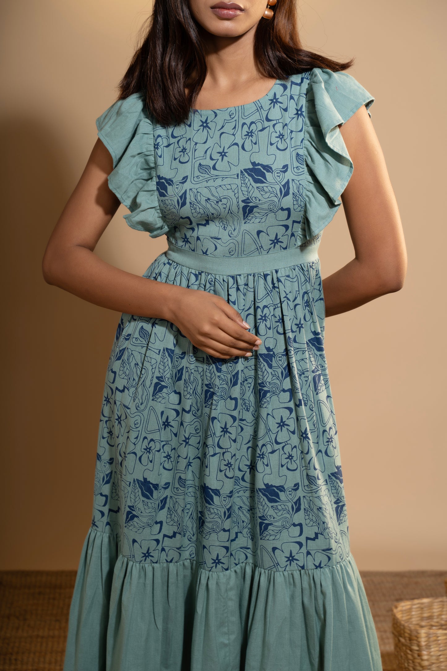 Shore Bloom Ruffle Dress