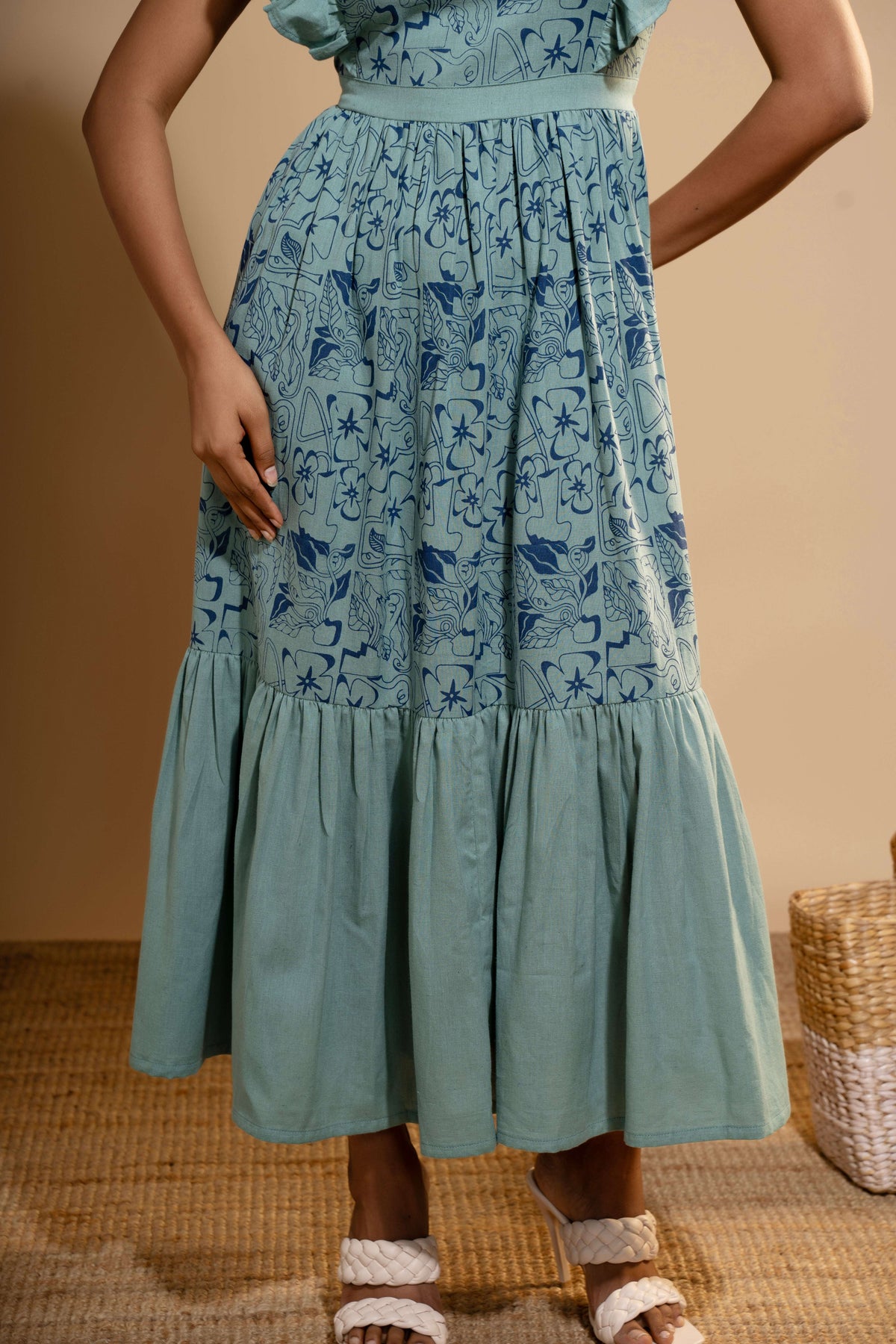 Shore Bloom Ruffle Dress