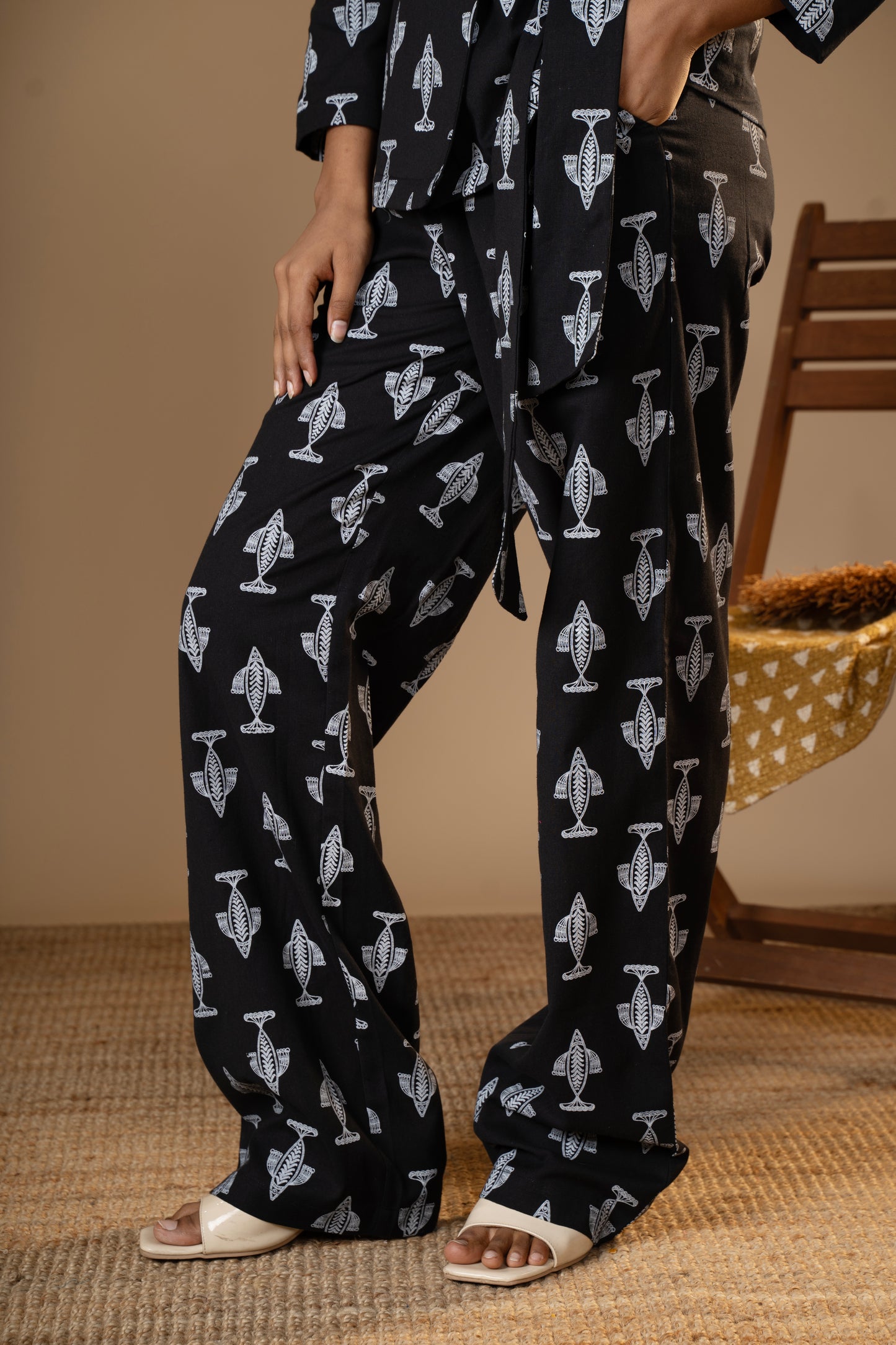 Handcrafted Fish Printed Co-Ord Set