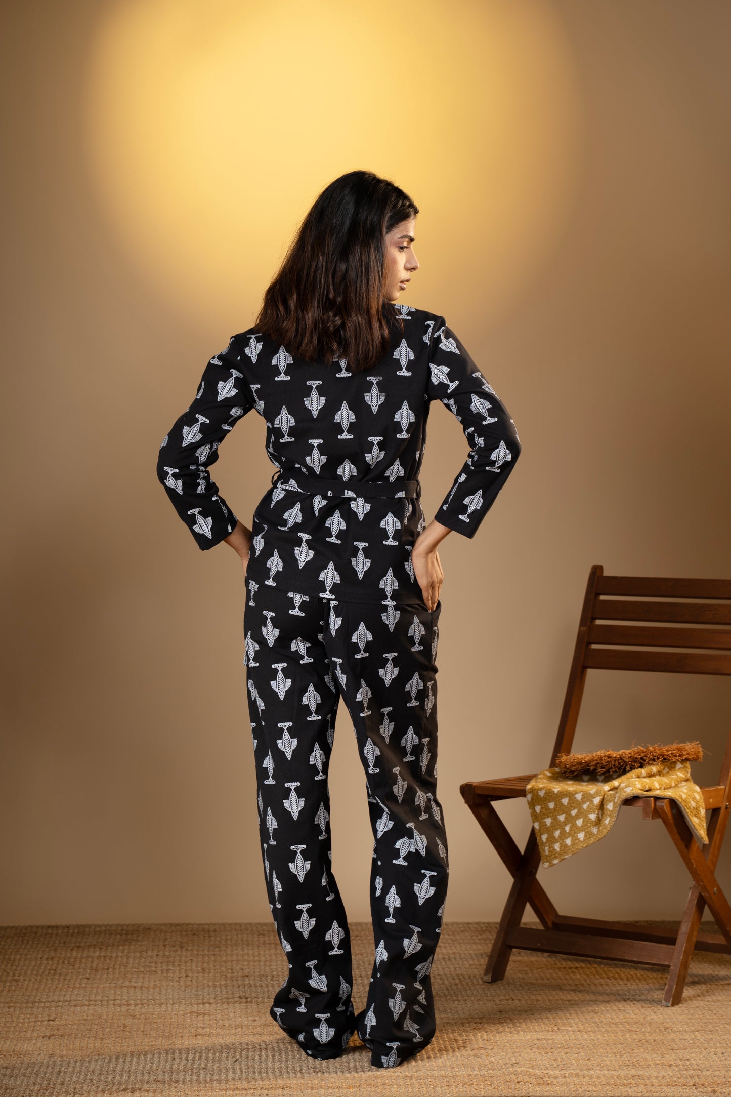 Handcrafted Fish Printed Co-Ord Set